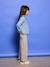 Wide-leg trousers for girls lilac - vertbaudet enfant 