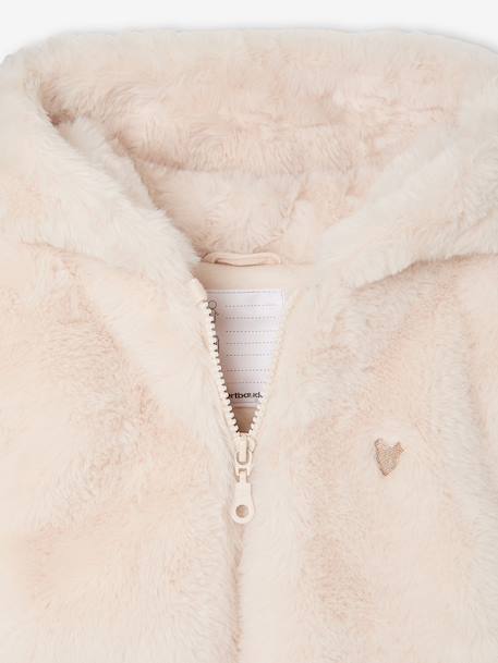 Manteau court fille écru - vertbaudet enfant 