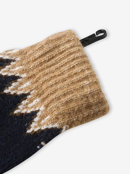 Ensemble garçon bonnet, snood et gants moka - vertbaudet enfant 