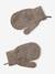 Hat, snood and gloves set for boys taupe - vertbaudet enfant 