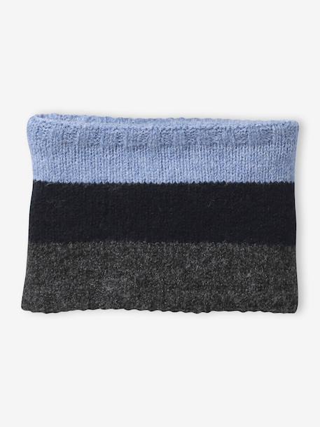 Ensemble bonnet, snood et mitaines navy blue - vertbaudet enfant 