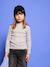 Long-sleeved roll-neck top for girls ecru+green - vertbaudet enfant 