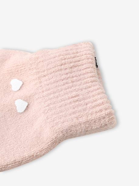 Pack of 2 Pairs of Magic Gloves, for Girls marl beige+navy blue - vertbaudet enfant 