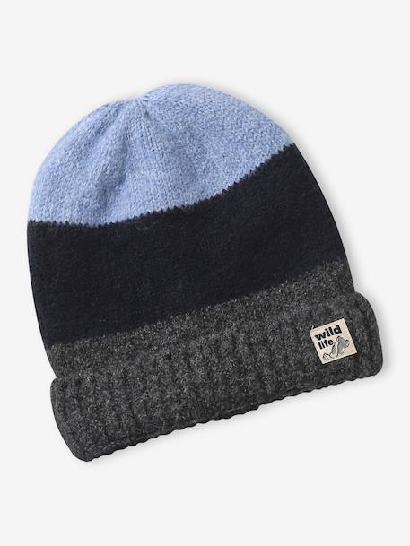 3-piece hat, snood and mittens set for boys navy blue - vertbaudet enfant 