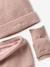 Hat, snood and mitten set for girls sand beige - vertbaudet enfant 