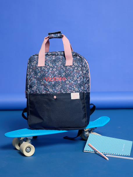 Sac à dos personnalisable polyester Iris bleu foncé - vertbaudet enfant 