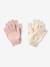 Lot 2 paires de gants magiques fille marine+marl beige - vertbaudet enfant 