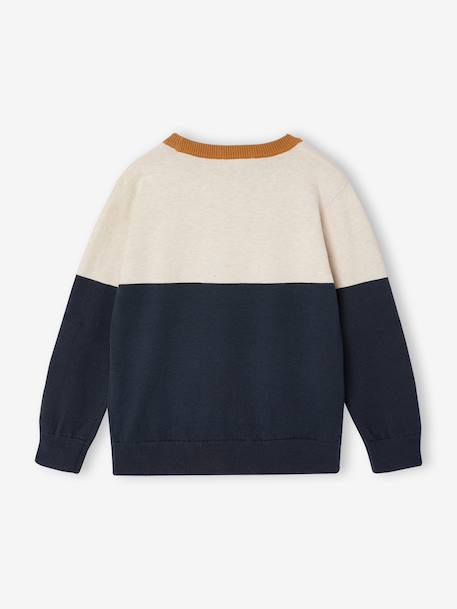 Customisable crew neck sweatshirt for boys navy blue - vertbaudet enfant 