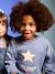 Crewneck sweatshirt with long sleeves for girls chambray blue+marl grey - vertbaudet enfant 