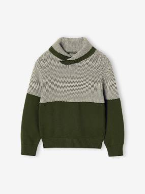Boys-Knit snood neck jumper for boys