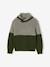 Knit snood neck jumper for boys green+navy blue - vertbaudet enfant 