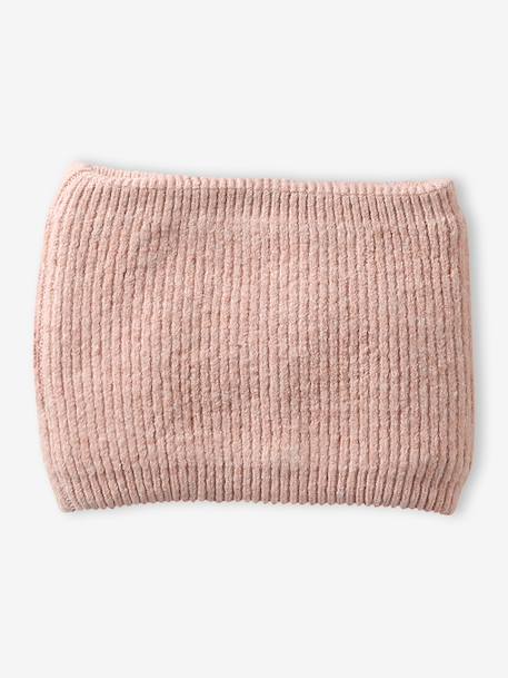 Hat, snood and mitten set for girls sand beige - vertbaudet enfant 