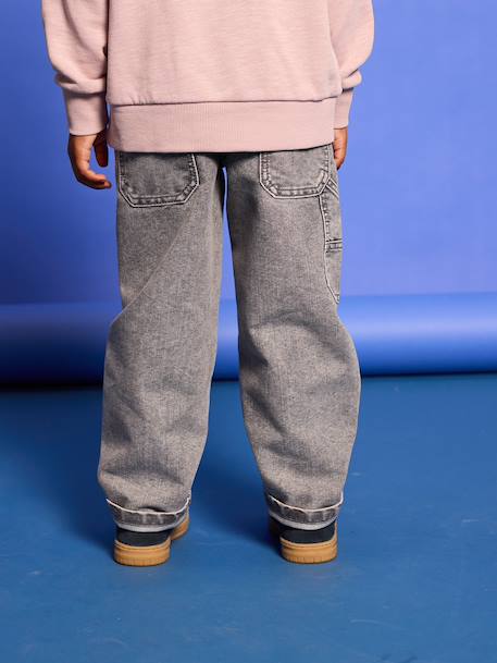 Jean battle indestructible morphologie medium denim brut+denim gris - vertbaudet enfant 