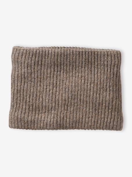 Hat, snood and gloves set for boys taupe - vertbaudet enfant 