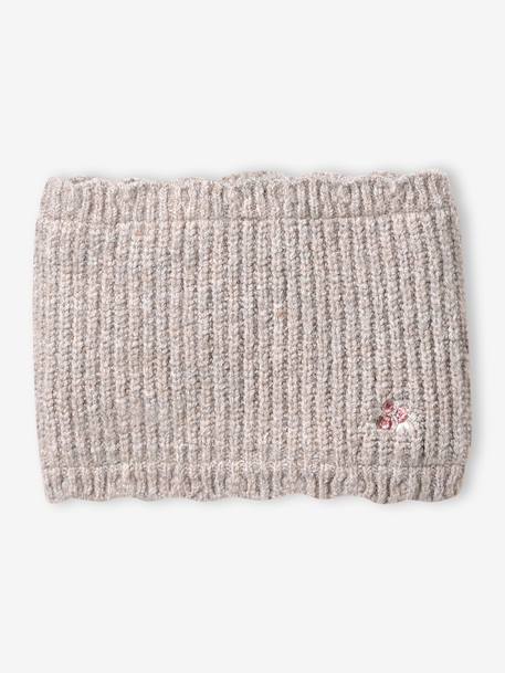 Girls' knit hat, snood and gloves set beige - vertbaudet enfant 