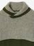 Knit snood neck jumper for boys green+navy blue - vertbaudet enfant 