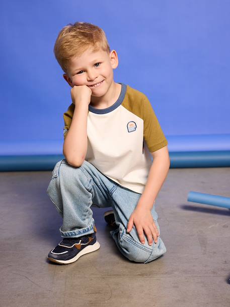 Short-sleeved T-shirt for boys khaki - vertbaudet enfant 