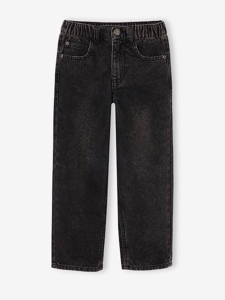 Loose-fit jeans for boys black+double stone - vertbaudet enfant 