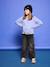 Button-through cardigan with long sleeves for girls blue+bordeaux red+rose - vertbaudet enfant 
