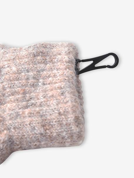 Girls' knit hat, snood and gloves set beige - vertbaudet enfant 