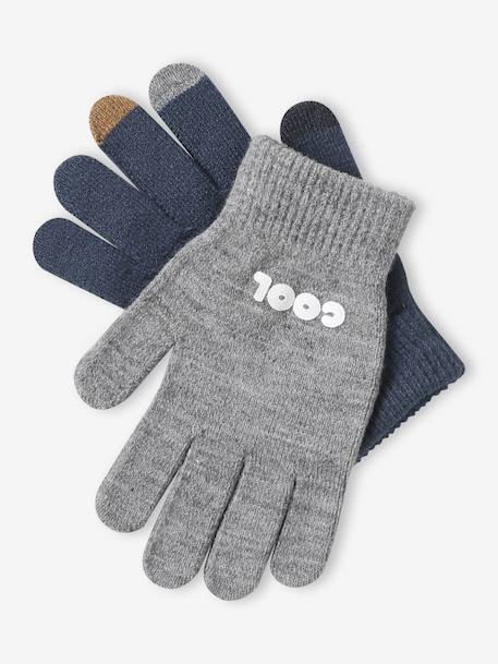 Lot de 2 paires de gants magiques marine - vertbaudet enfant 
