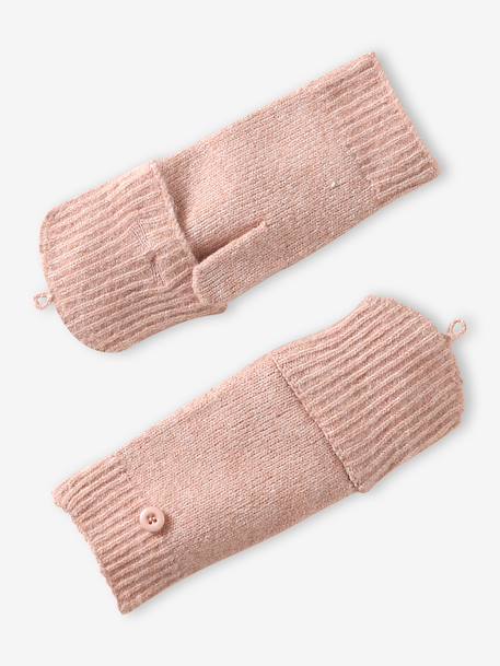 Hat, snood and mitten set for girls sand beige - vertbaudet enfant 