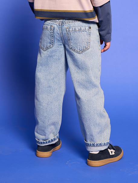 Straight-leg jeans for boys double stone - vertbaudet enfant 