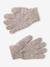 Girls' knit hat, snood and gloves set beige - vertbaudet enfant 