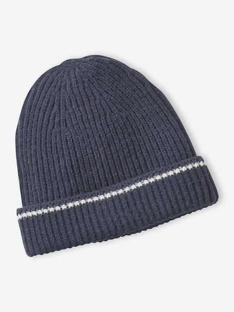 Lot bonnet et snood en maille côtelée marine - vertbaudet enfant 