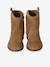 Leather zip-up boots for girls brown - vertbaudet enfant 
