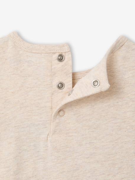 Long-sleeved T-shirt for baby boys marl beige+marl grey - vertbaudet enfant 