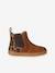 Boots fille cuir zippées beige+bronze+camel+marine+marron+vert+vieux rose - vertbaudet enfant 