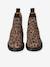 Leather elasticated ankle boots for girls beige - vertbaudet enfant 