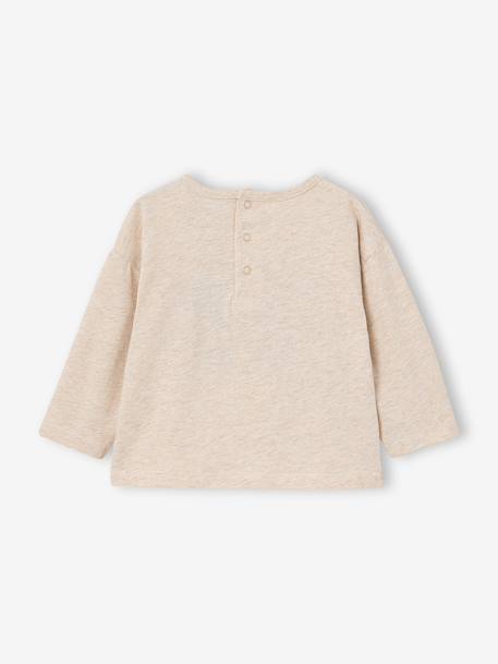 Long-sleeved T-shirt for baby boys marl beige+marl grey - vertbaudet enfant 