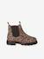 Leather elasticated ankle boots for girls beige - vertbaudet enfant 
