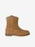 Leather zip-up boots for girls brown - vertbaudet enfant 