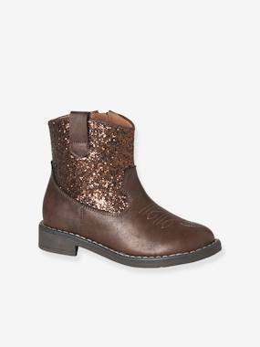 -Zip-up synthetic boots for girls
