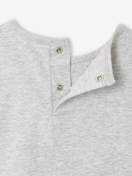 T-shirt manches longues bébé garçon beige chiné+gris chiné - vertbaudet enfant 