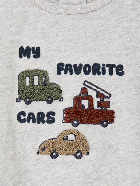 Long-sleeved T-shirt for baby boys marl beige+marl grey - vertbaudet enfant 