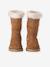 Zip-up leather boots for girls brown - vertbaudet enfant 