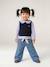 Wide Leg Jeans with Tie Belt, for Babies brut denim+stone - vertbaudet enfant 