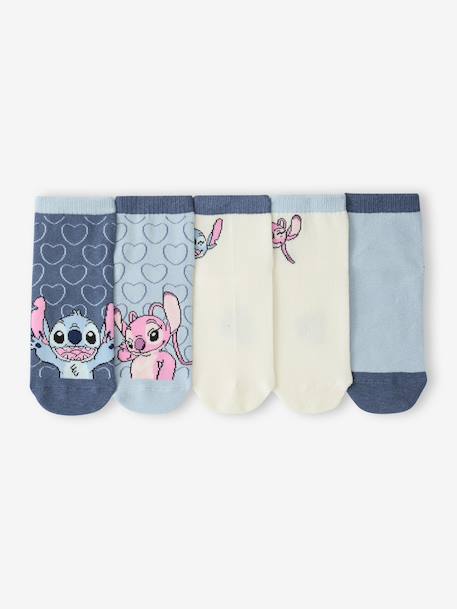 Pack of 5 Lilo & Stitch ankle socks for girls denim blue - vertbaudet enfant 