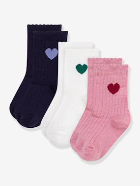 -Pack of 3 heart socks PETIT BATEAU