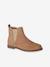 Boots enfant fille cuir élastiquées et zippées camel+marine+or - vertbaudet enfant 
