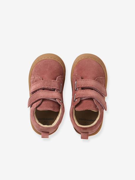 Soft Leather Ankle Boots for Babies, Designed for First Steps bronze+gold+mauve+old rose+printed beige+printed blue+printed green+printed pink+rose+rosy+set pink+turquoise - vertbaudet enfant 