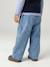 Wide Leg Jeans with Tie Belt, for Babies brut denim+stone - vertbaudet enfant 