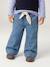 Wide Leg Jeans with Tie Belt, for Babies brut denim+stone - vertbaudet enfant 