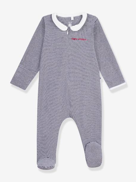 Dors-bien zippé en molleton marine - vertbaudet enfant 
