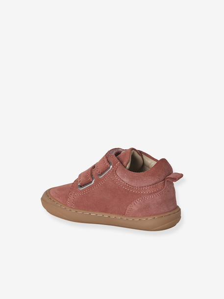 Soft Leather Ankle Boots for Babies, Designed for First Steps bronze+gold+mauve+old rose+printed beige+printed blue+printed green+printed pink+rose+rosy+set pink+turquoise - vertbaudet enfant 