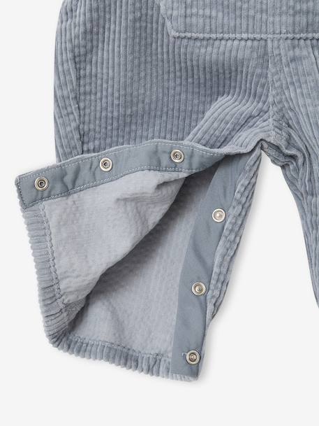 Dungarees and sherpa sweatshirt set for baby boys grey blue - vertbaudet enfant 